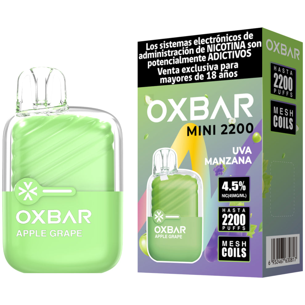 OXBAR MINI 2200 PUFFS UVA MANZANA