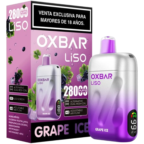 VAPORIZADOR OXBAR LISO 28000 PUFFS GRAPE ICE
