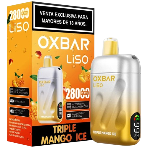 VAPORIZADOR OXBAR LISO 28000 PUFFS Triple Mango Ice