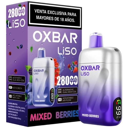 VAPORIZADOR OXBAR LISO 28000 PUFSS MIXED BERRIES