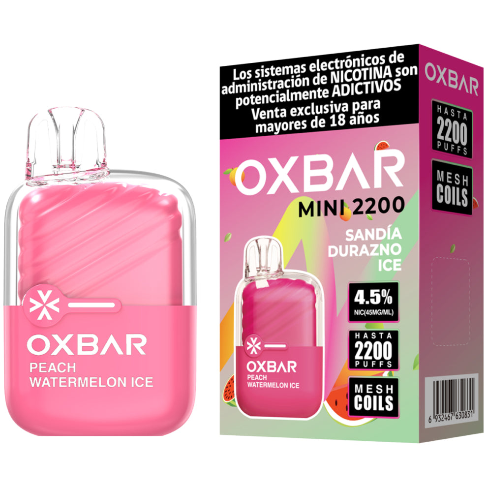 OXBAR MINI 2200 PUFFS SANDÍA DURAZNO ICE