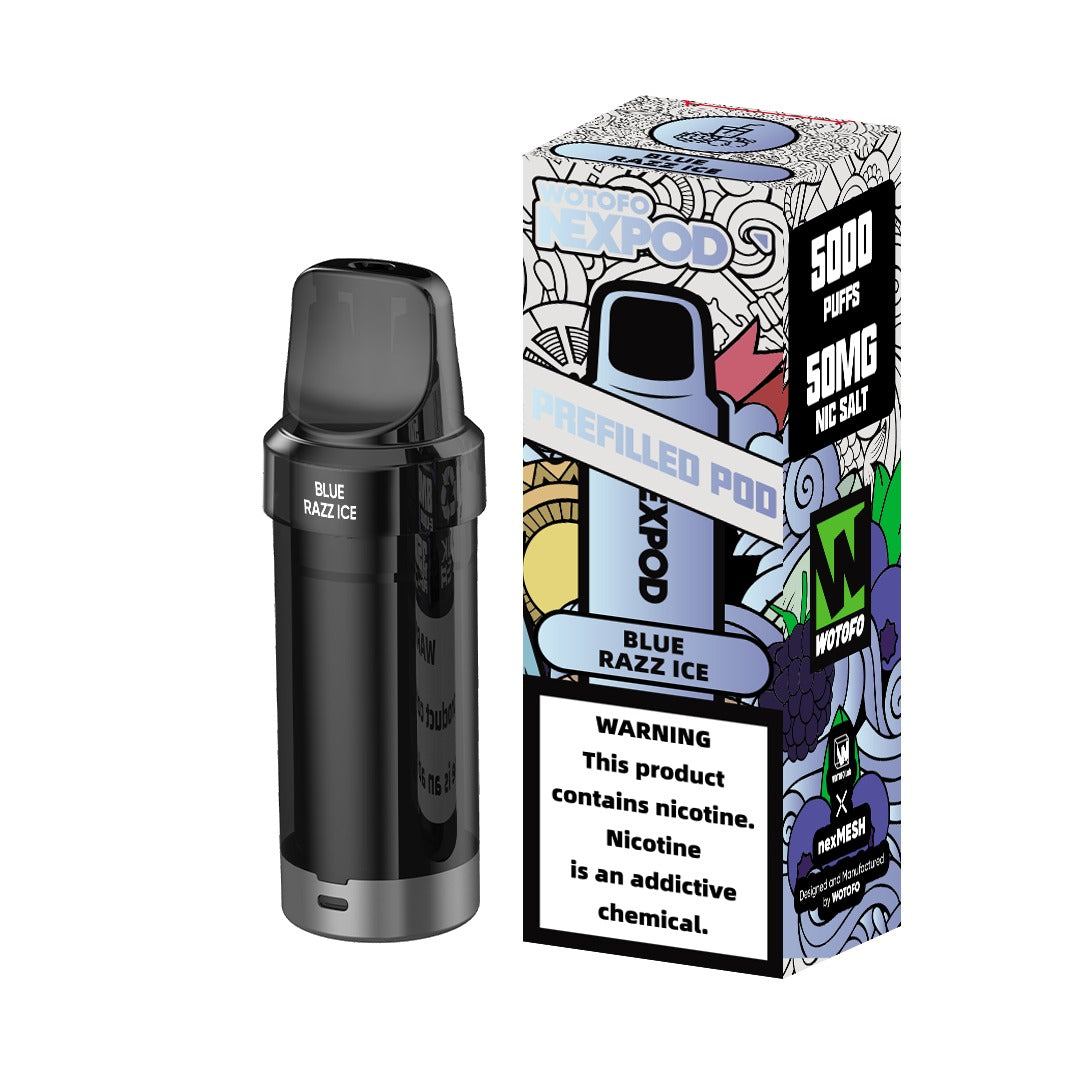 WOTOFO RECARGA NEXPOD 5000 PUFF BLUE RAZZ ICE