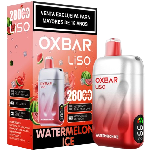 VAPORIZADOR OXBAR LISO 28000 PUFFS WATERMELON ICE