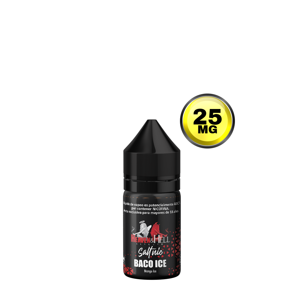 HEAVEN & HELL E-LIQUID - SALTNIC BACO ICE 30ML (25 mg / 35 mg)